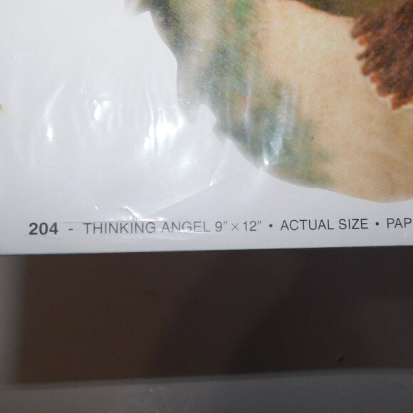 Lot 4 Vintage Jones Tones Iron on Heat Transfers Thinking Angel Cherub 9" x 12" - Picture 3 of 7